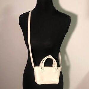 Zara Cream Handbag w/crossbody strap